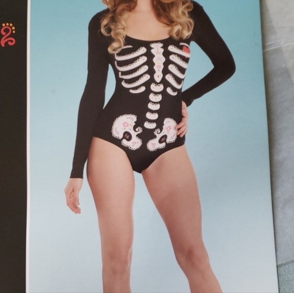 Halloween Costume Bodysuit Day Of The Dead Size 8 - Picture 8 of 8